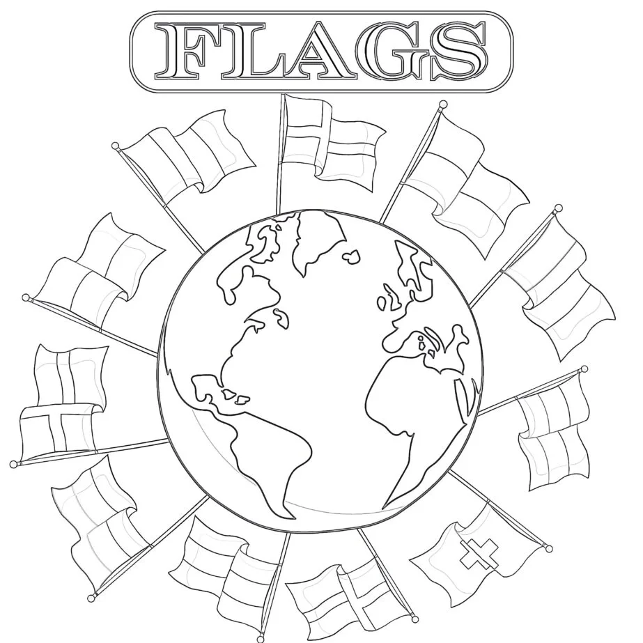 Coloring Pages Flags Of The World Coloring Pages Mimi Panda