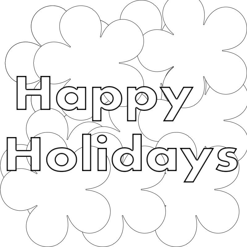 Free Printable Happy Holidays Coloring Pages