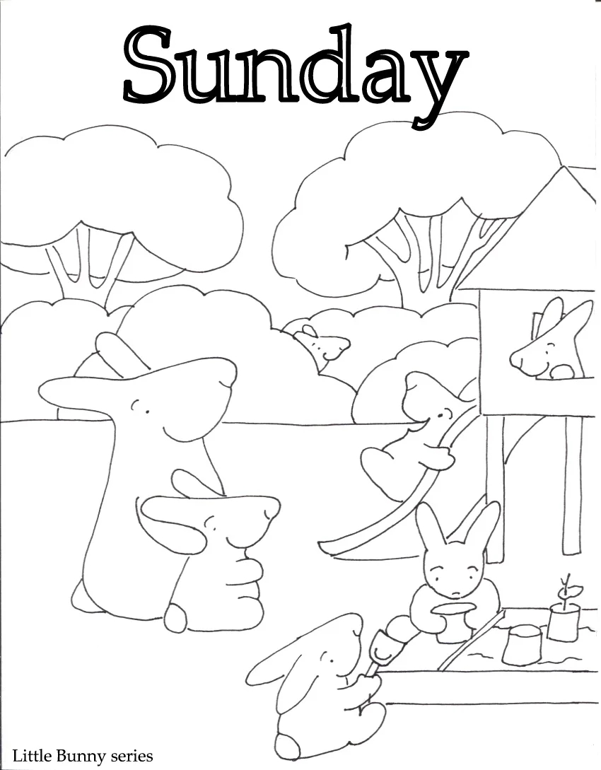 Printable Days Of The Week Coloring Pages Printable Days Of The Week Coloring Pages