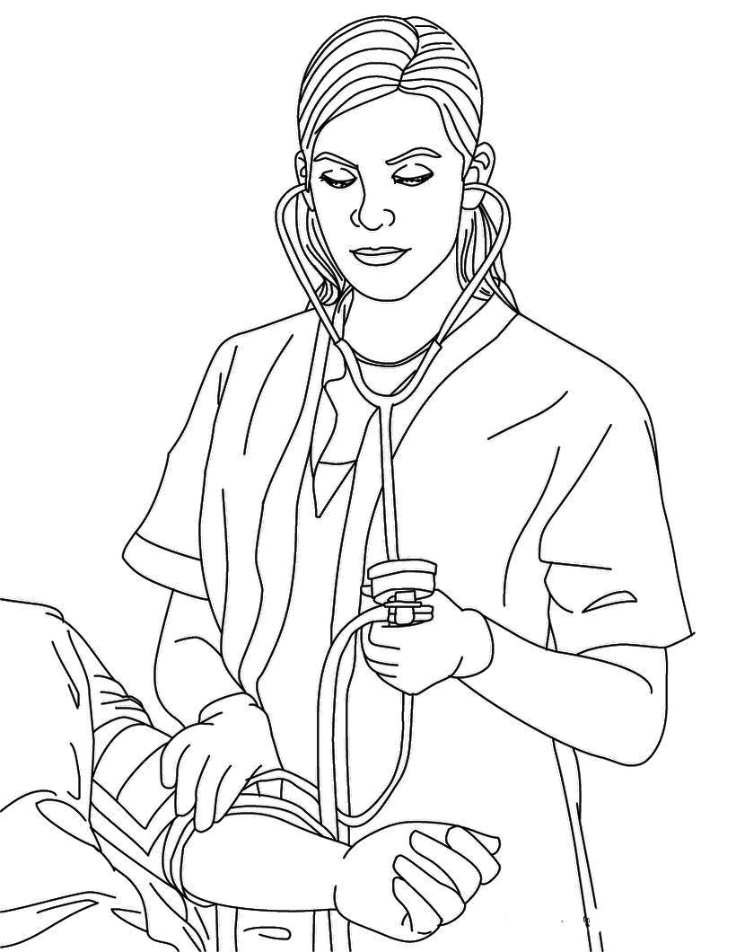 Coloring Pages Nurse Coloring Pages