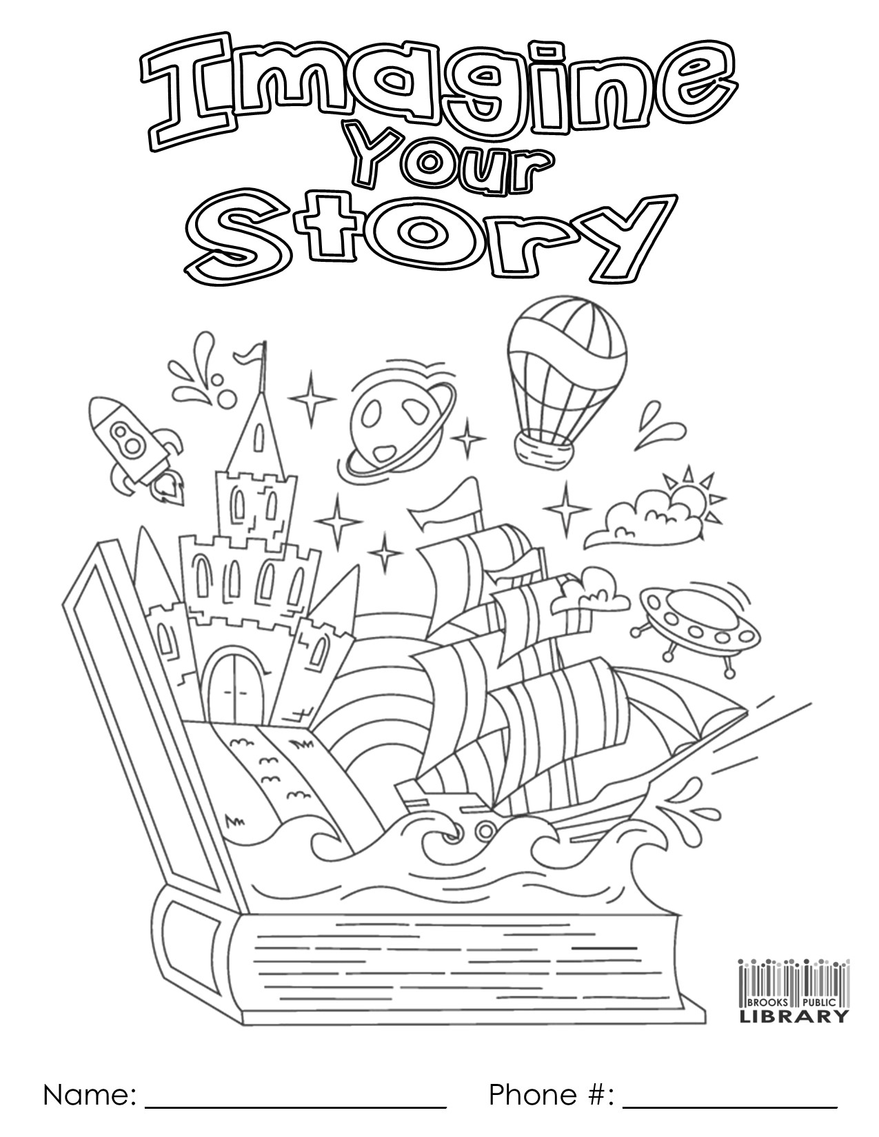 Colouring Pages Brooks Public Library
