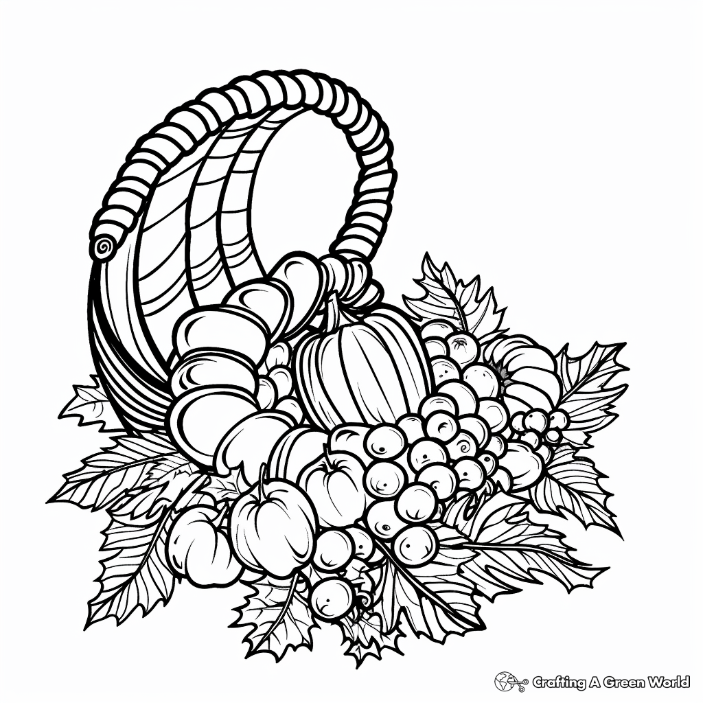 Cornucopia Coloring Pages Free U0026 Printable Cornucopia Coloring Pages Free U0026 Printable