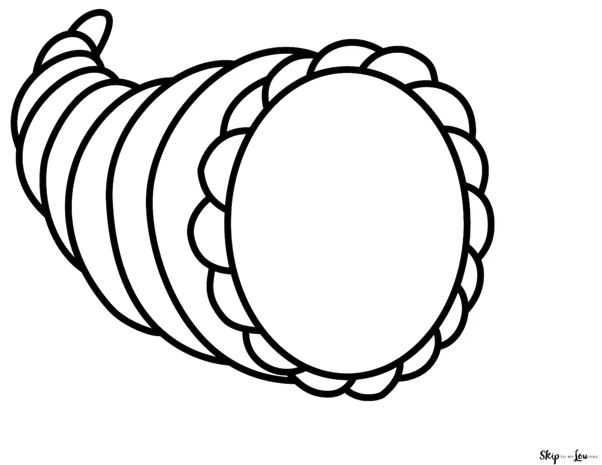 Printable Cornucopia Coloring Page