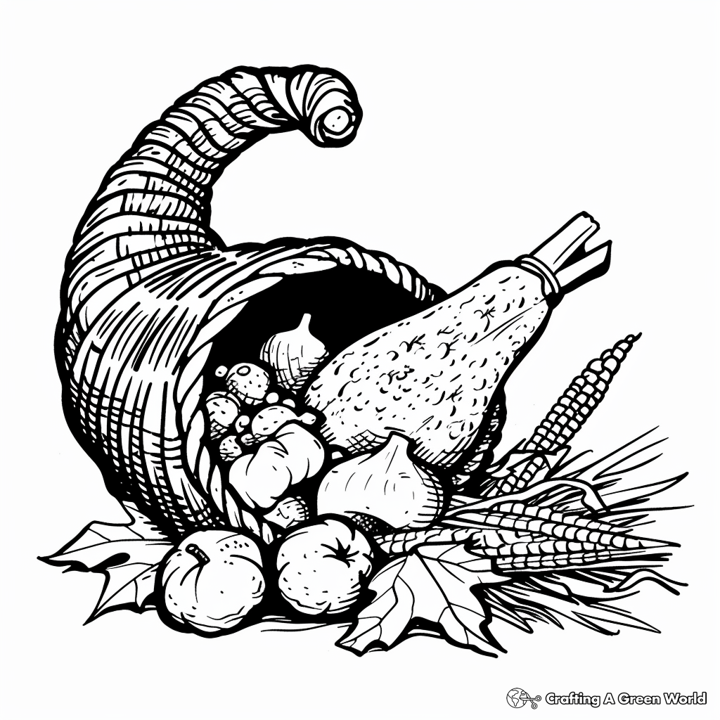 Cornucopia Food Coloring Pages Free Printable 