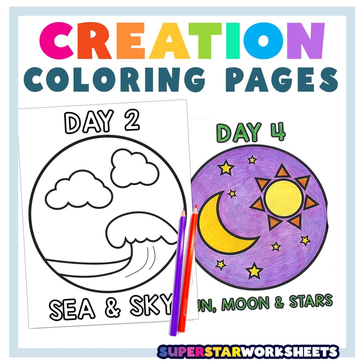 Free Creation Coloring Pages For Preschoolers