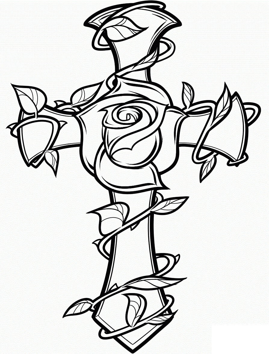 Cross Coloring Pages Printable Coloring Pages FREE