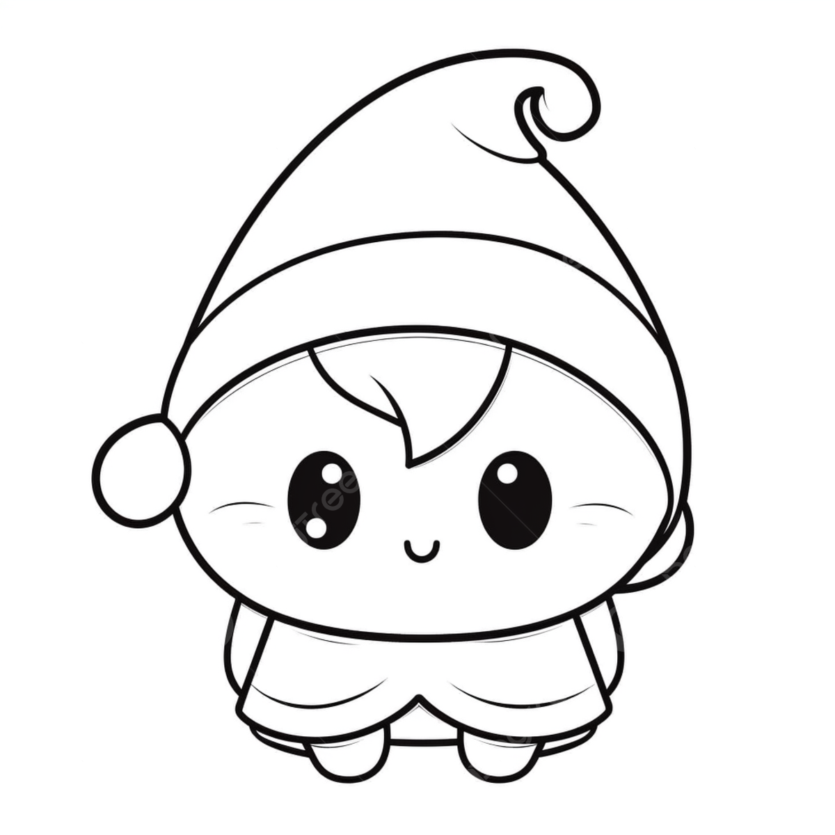 Cute Christmas Elf Coloring Page Christmas Drawing Ring Drawing Elf Drawing PNG Transparent Image And Clipart For Free Download