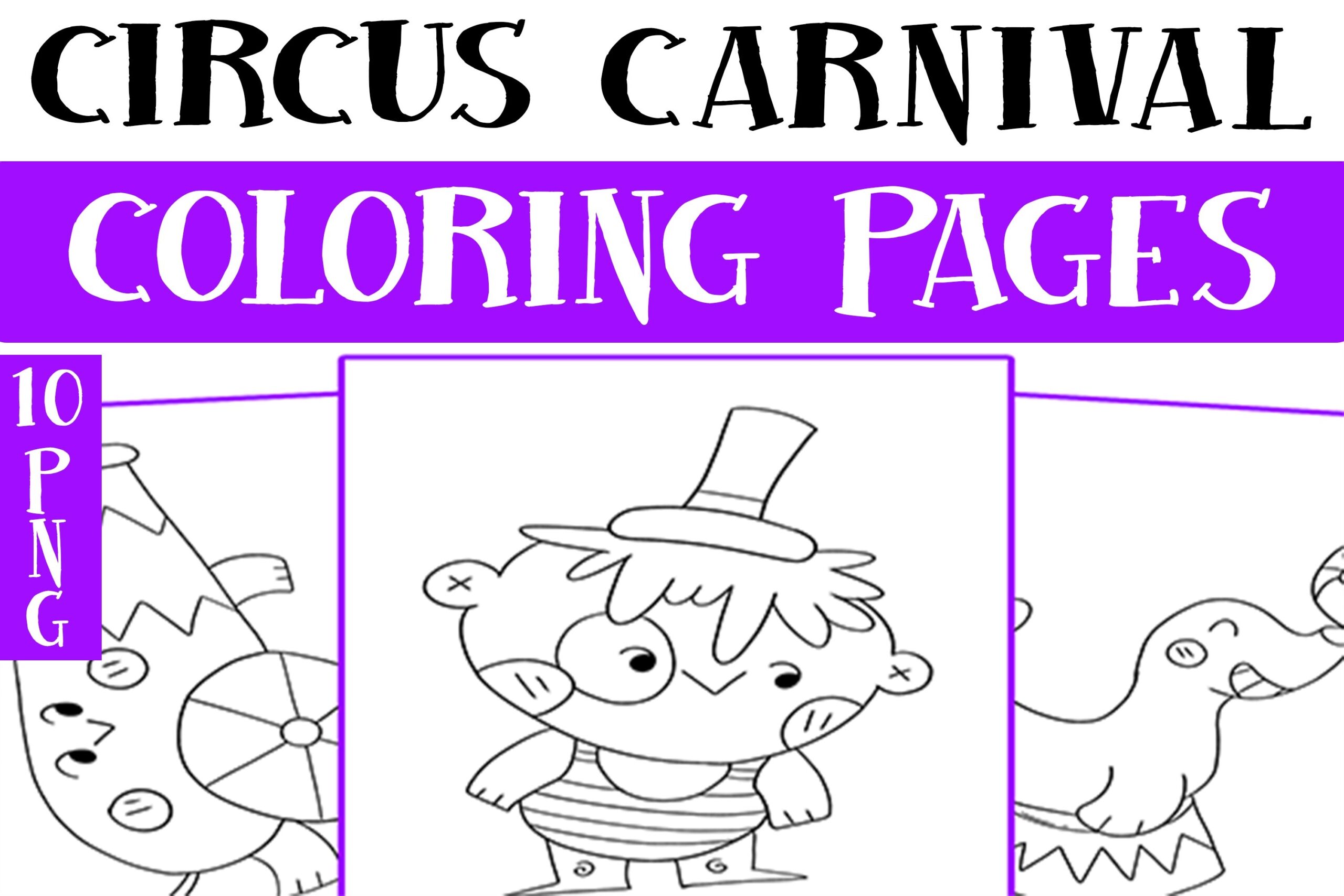 Cute Circus Carnival Coloring Pages 10 PN