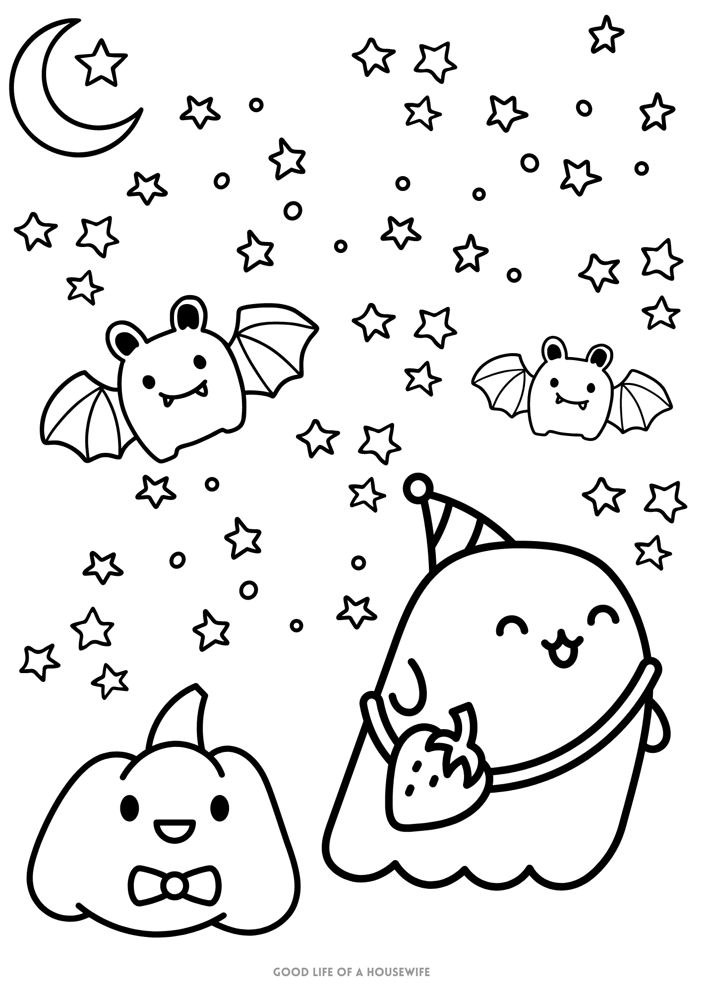 Cute Halloween Coloring Pages For Kids Good Life Of A Housewife