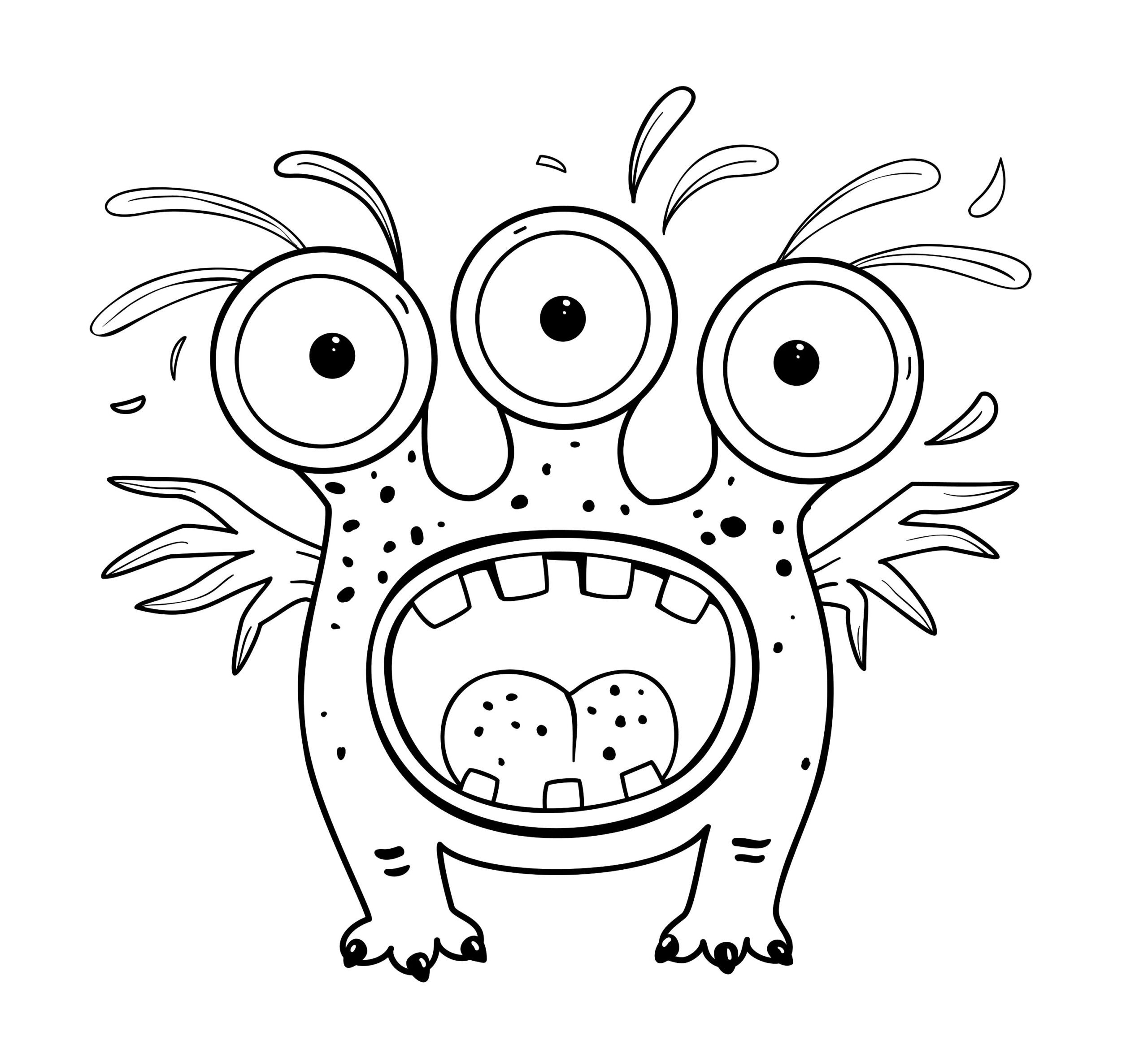 Cute Monsters Coloring Book For Kids 6 Fun Printable Pages Cute Monsters Coloring Book For Kids 6 Fun Printable Pages