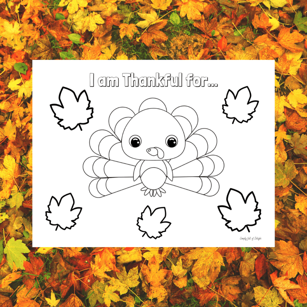 Cute Printable Turkey Coloring Pages
