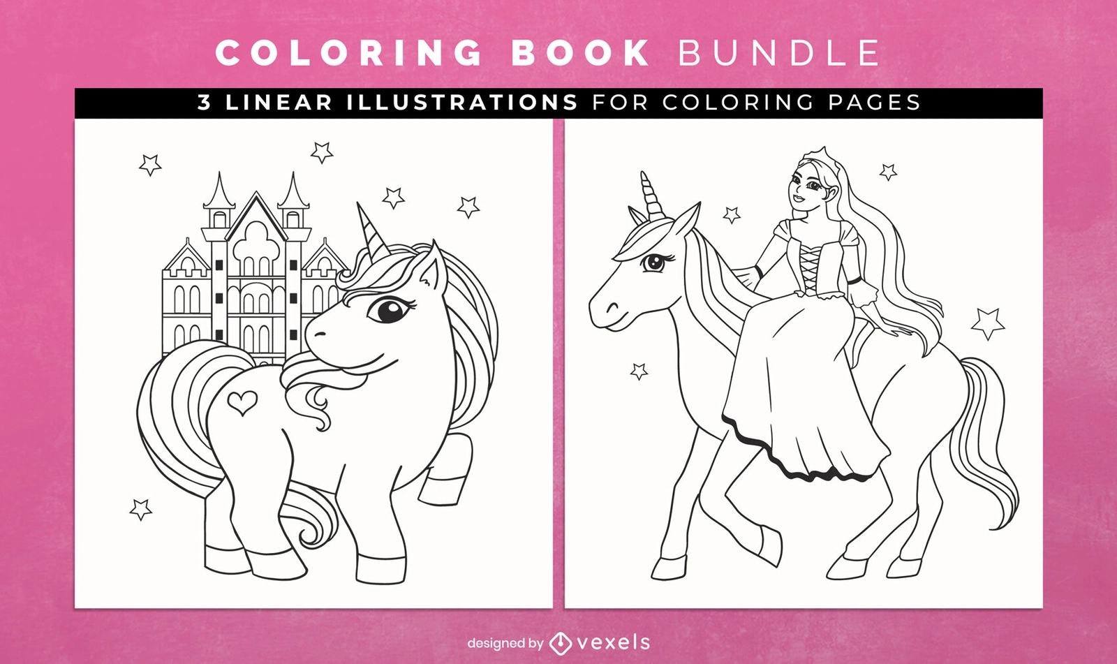 Cute Unicorn And Princess Coloring Book Design Pages Vector Download Cute Unicorn And Princess Coloring Book Design Pages Vector Download