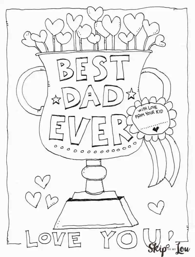 Daddy Coloring Pages Printable