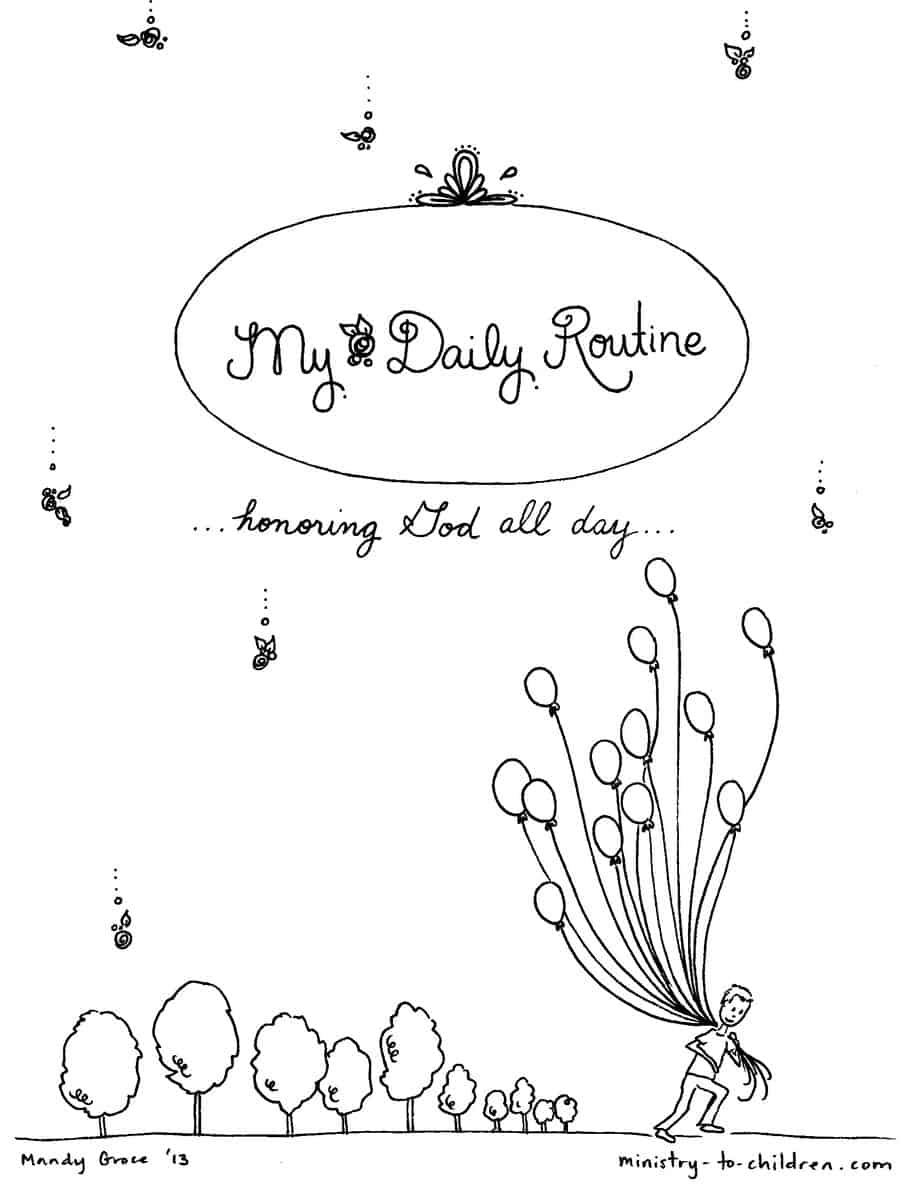 Free Printable Daily Routine Coloring Pages