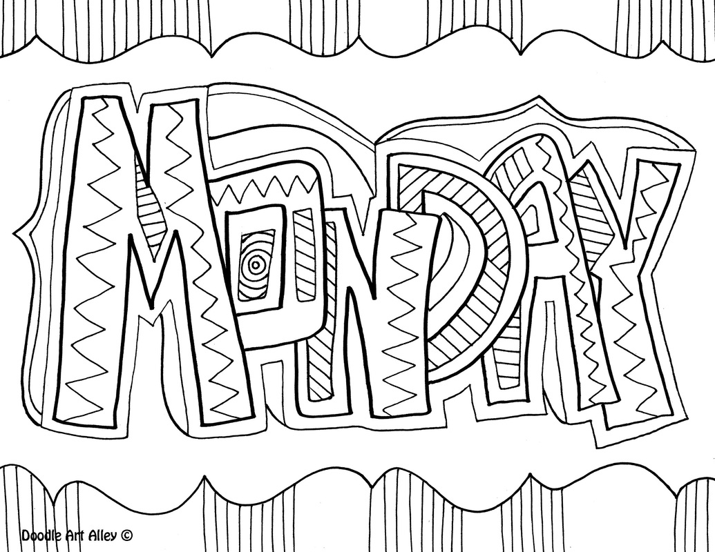 Days Of The Week Coloring Pages CLASSROOM DOODLES Days Of The Week Coloring Pages CLASSROOM DOODLES