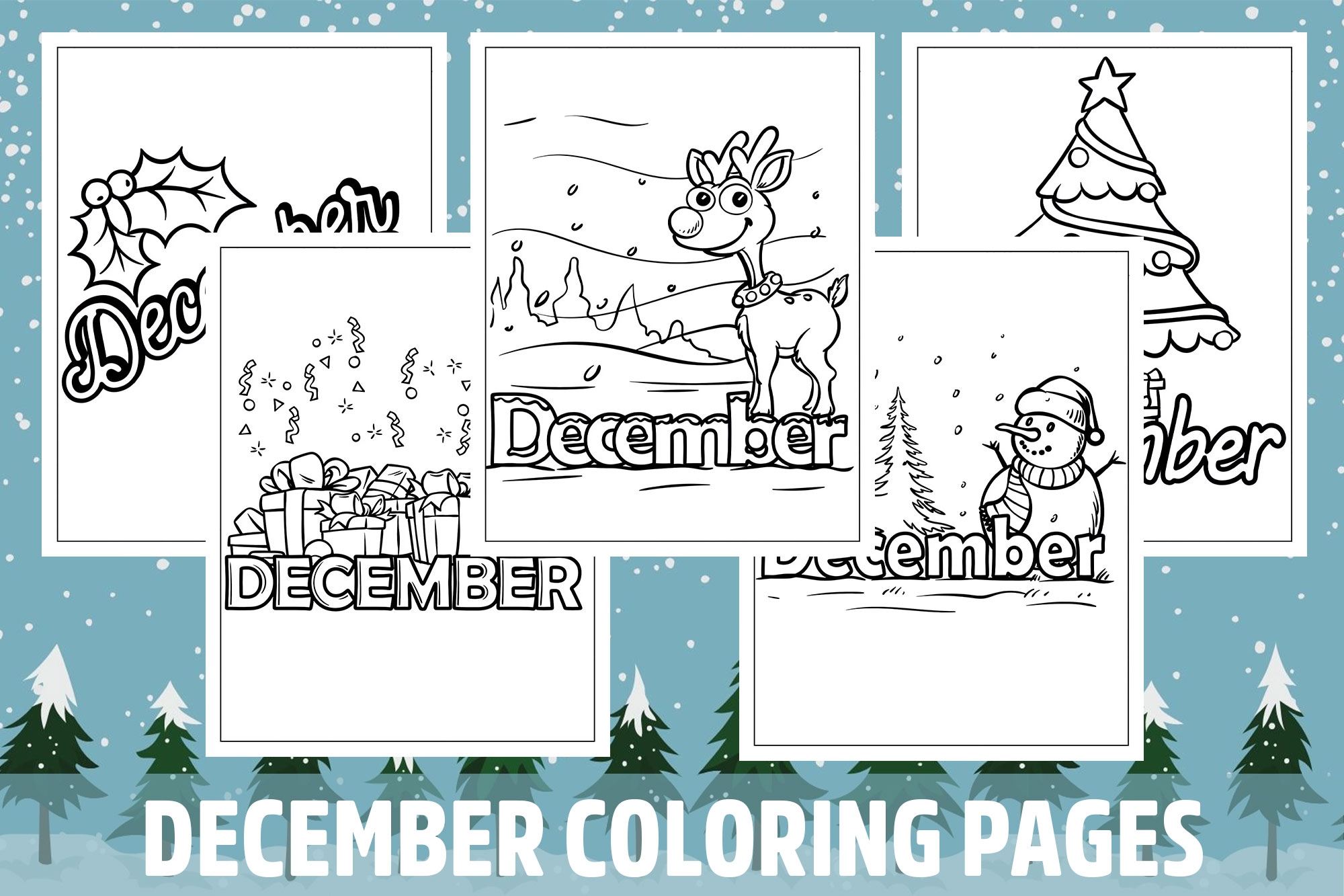 Free Printable December Coloring Pages For Kids