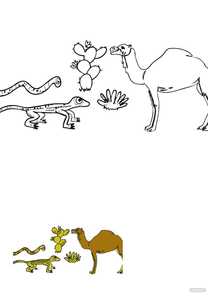 Printable Desert Coloring Pages