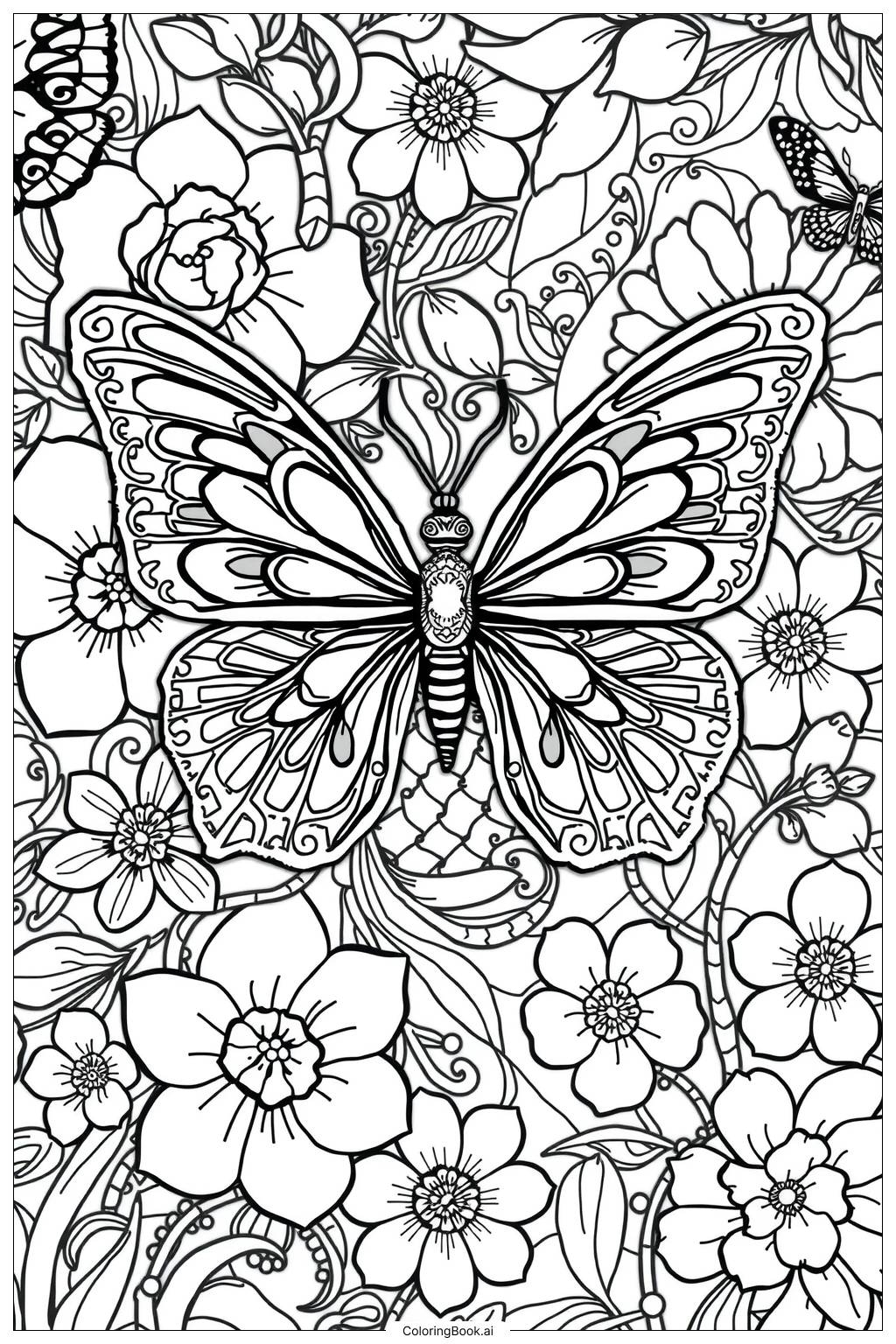Difficult Butterfly Details Coloring Page Free PDFu0026PNG Printable Difficult Butterfly Details Coloring Page Free PDFu0026PNG Printable