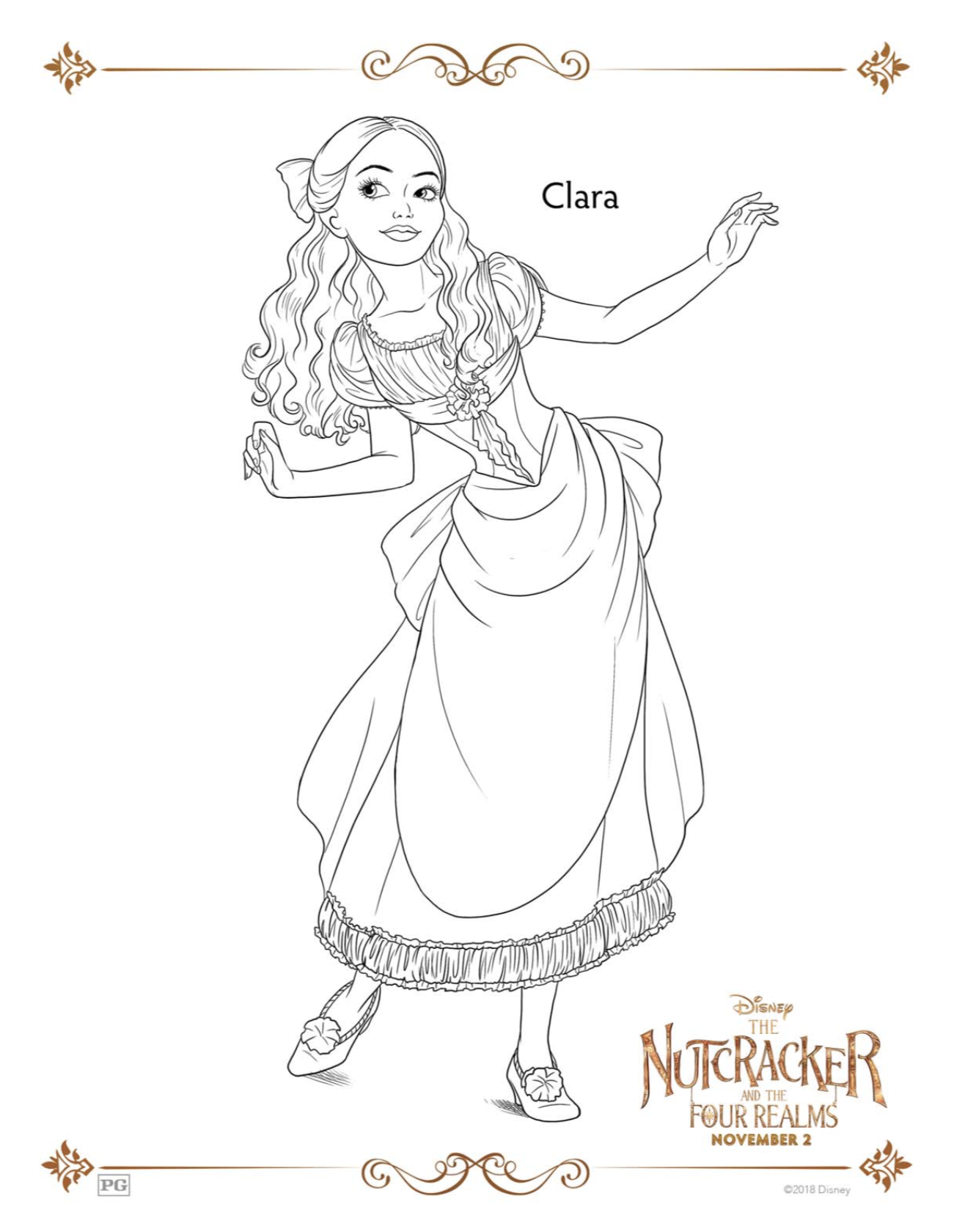 Disney Nutcracker And The Four Realms Coloring Pages Free Printable Life Family Joy