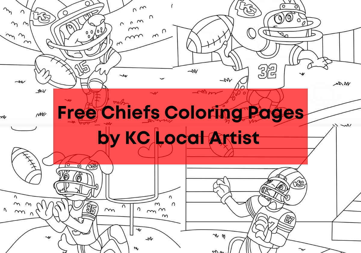 Distract The Kids After Kickoff FREE Chiefs Themed Coloring Pages Macaroni KID Overland Park Olathe Shawnee