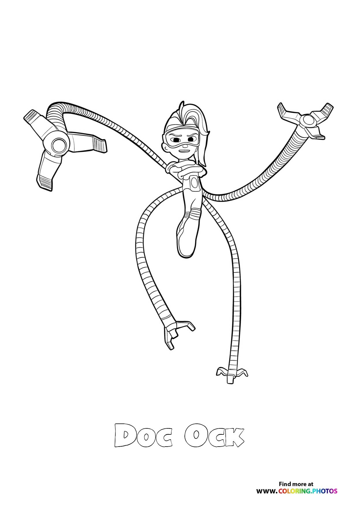 Doc Ock Doctor Octopus From Spidey Coloring Pages For Kids
