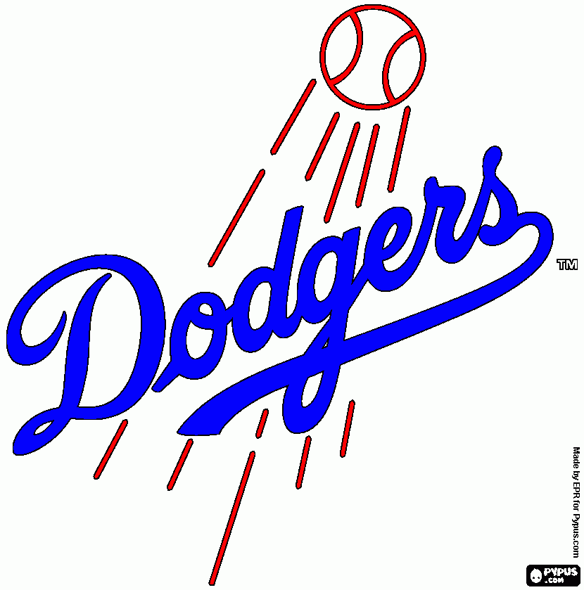 Dodgers Coloring Page Printable Dodgers