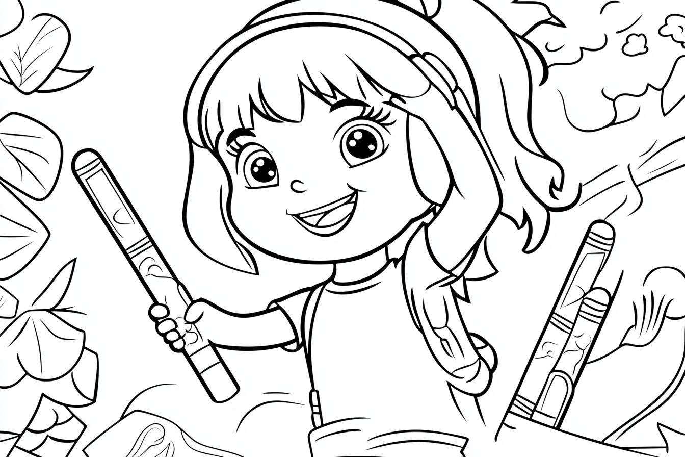 Dora The Explorer Coloring Pages Fun Educational Coloring Activities For Kids CrayonAZ Com Dora The Explorer Coloring Pages Fun Educational Coloring Activities For Kids CrayonAZ Com