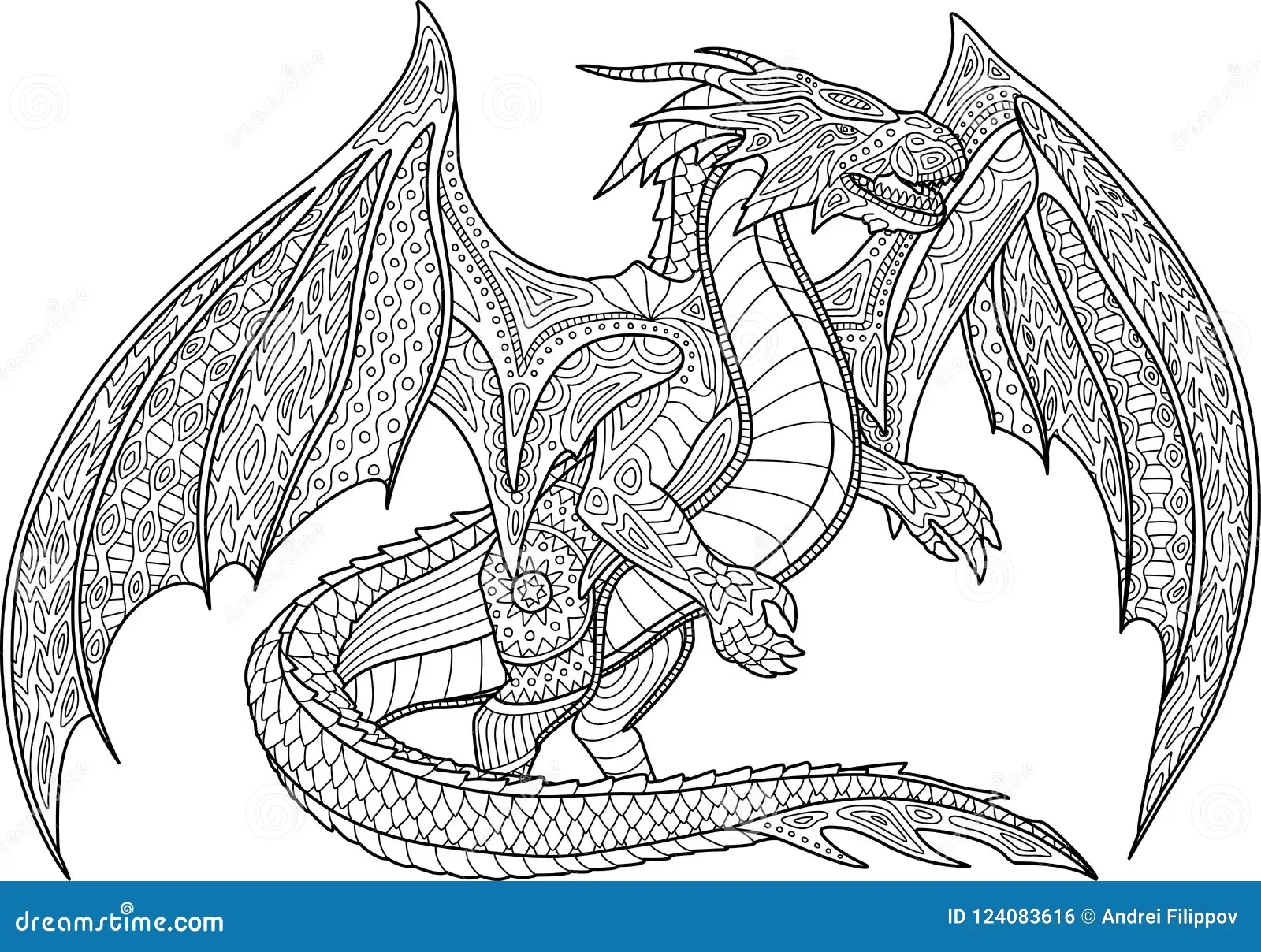 Dragon Adult Coloring Stock Illustrations 1 187 Dragon Adult Coloring Stock Illustrations Vectors Clipart Dreamstime