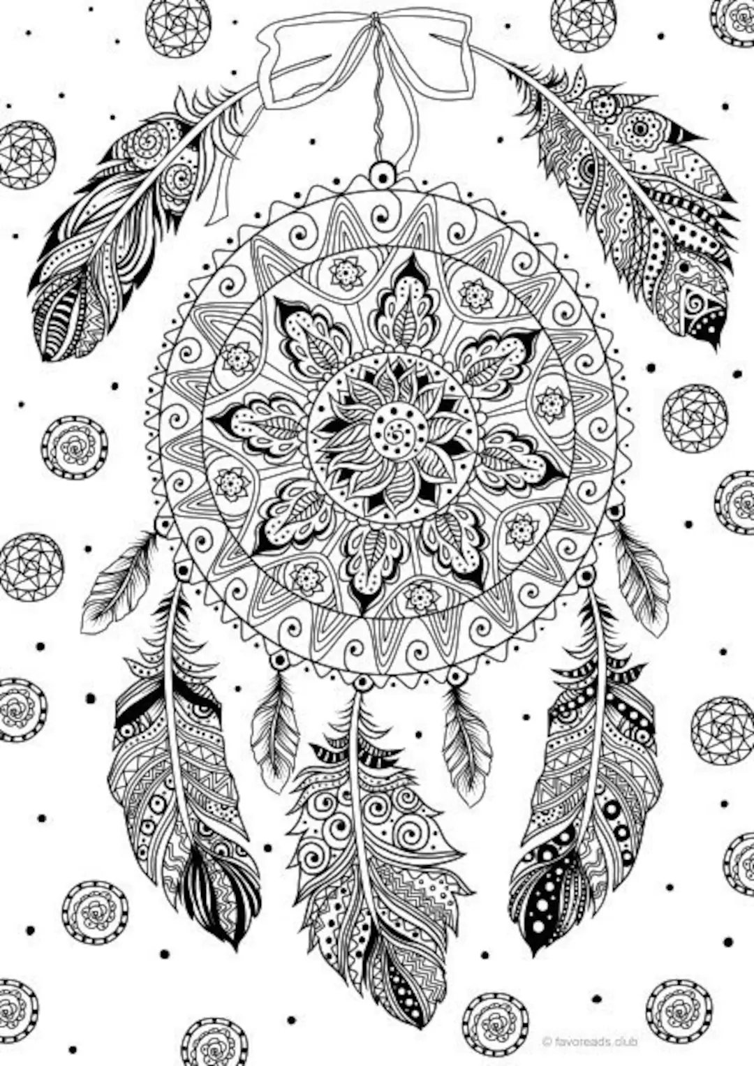 Dream Catcher Printable Adult Coloring Page From Favoreads coloring Book Pages For Adults And Kids Coloring Sheets Coloring Designs Etsy Israel