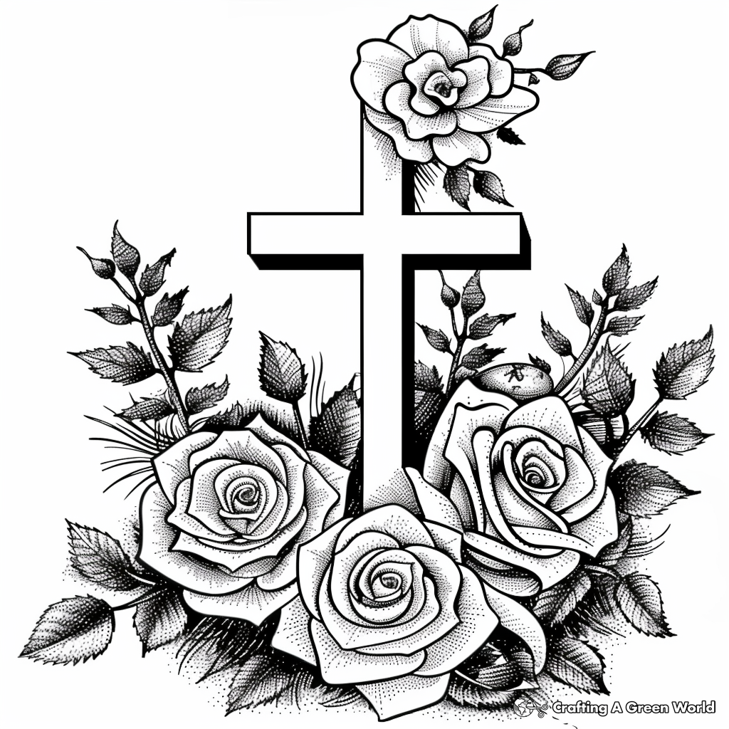 Free Printable Easter Cross Coloring Pages Free Printable Easter Cross Coloring Pages