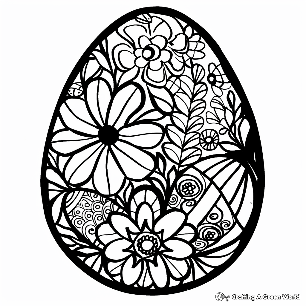 Easter Egg Coloring Pages For Adults Free Printable 