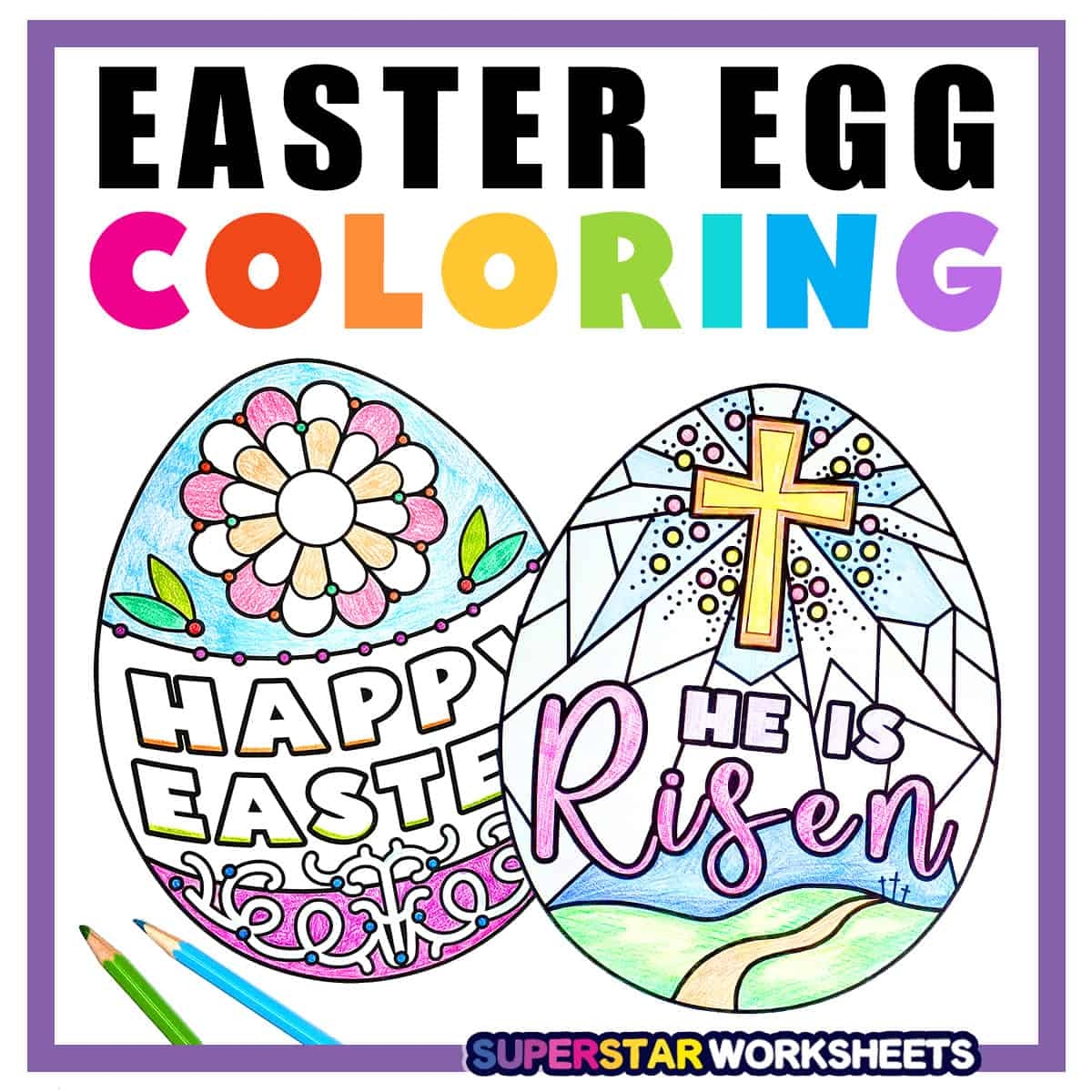 Easter Egg Coloring Pages Superstar Worksheets