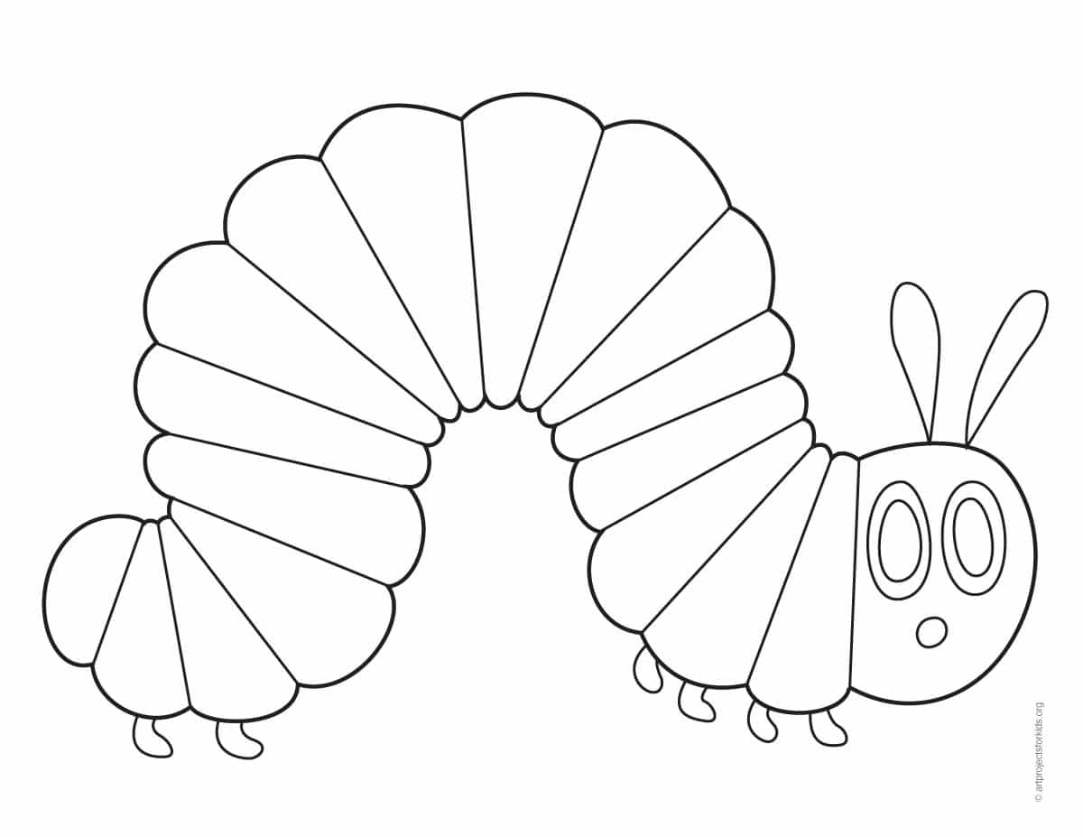 Easy How To Draw The Very Hungry Caterpillar Tutorial Video Easy How To Draw The Very Hungry Caterpillar Tutorial Video