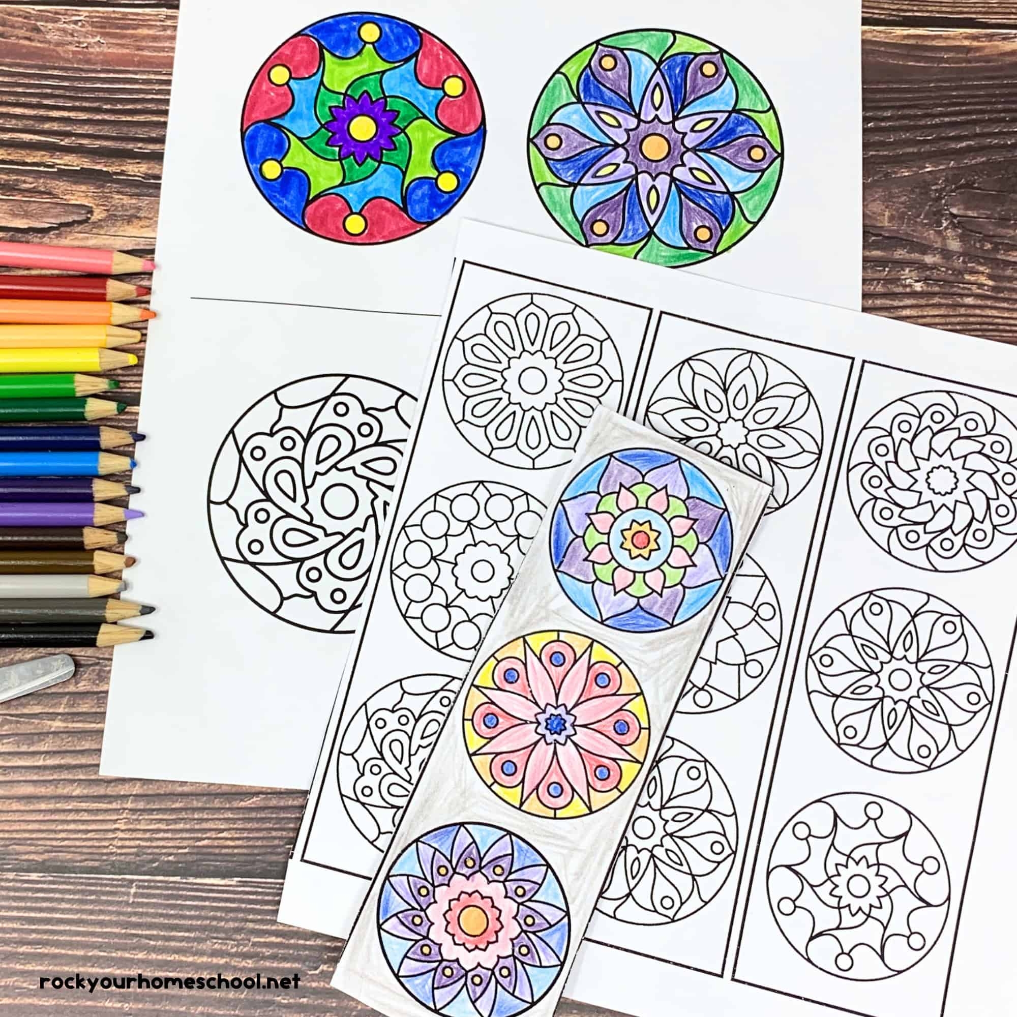 Easy Mandala Coloring Pages U0026 Bookmarks For Relaxation Free 