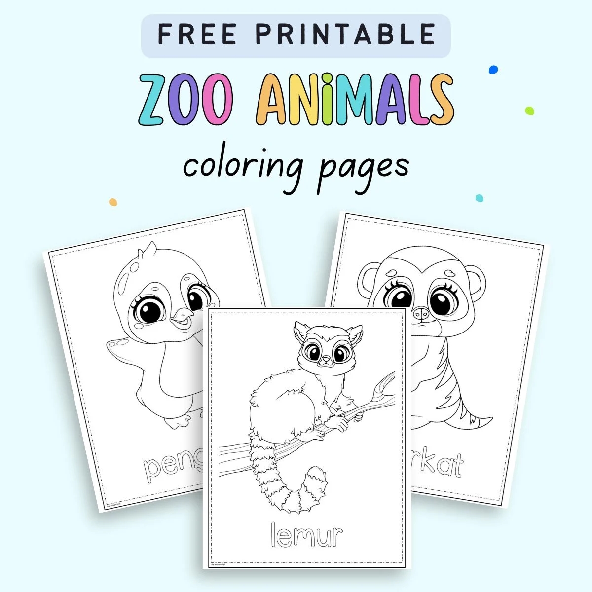 Easy Zoo Animal Coloring Pages The Artisan Life