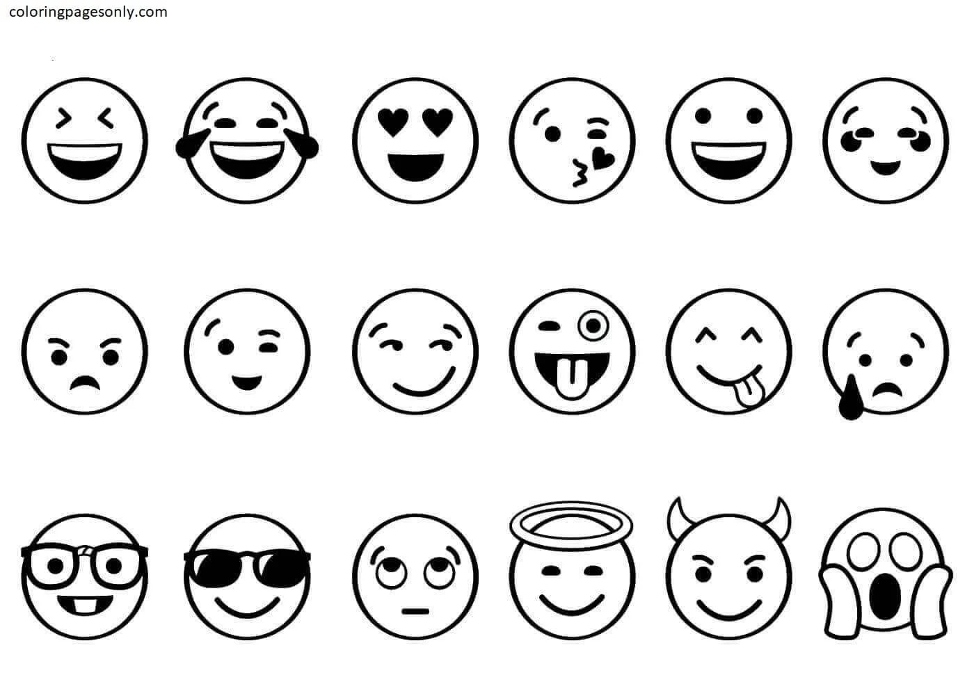 Emoji Coloring Pages To Print Free Printable Coloring Pages