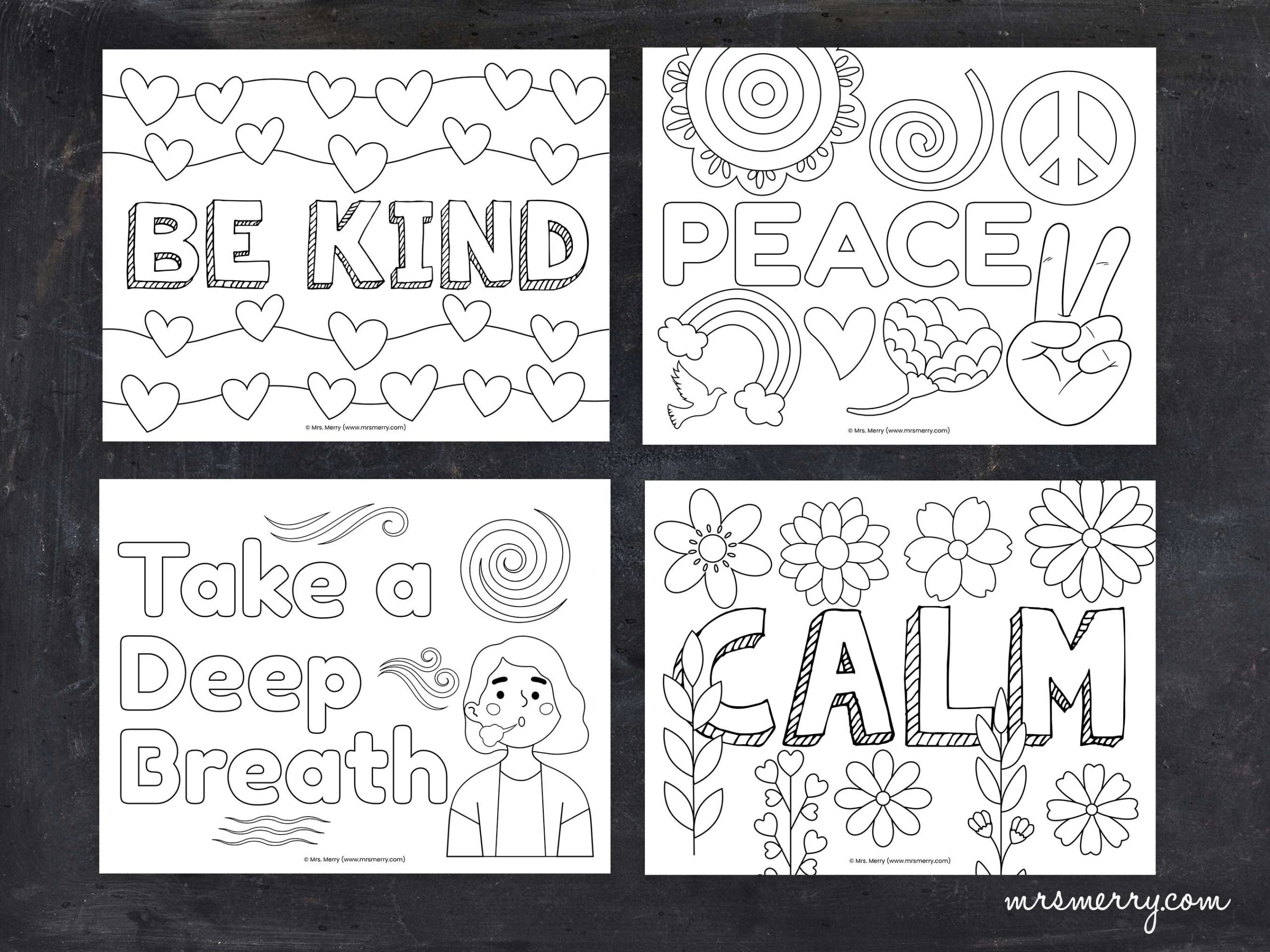 Emotions Calming Coloring Printable Coloring Sheets Instant Download Children s Craft Arts And Crafts Calming Coloring Book For Kids Etsy