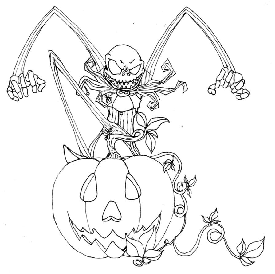 Evil Jack Skellington Coloring Page Download Print Or Color Online For Free