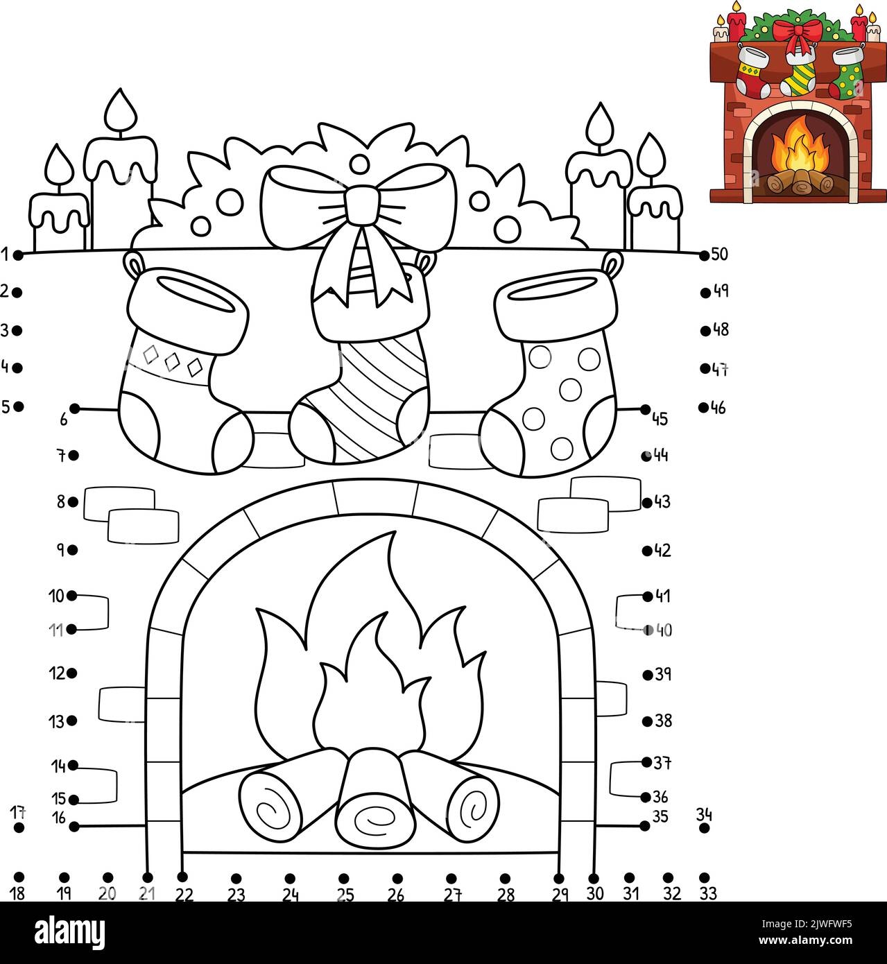 Fireplace Coloring Book Hi res Stock Photography And Images Alamy