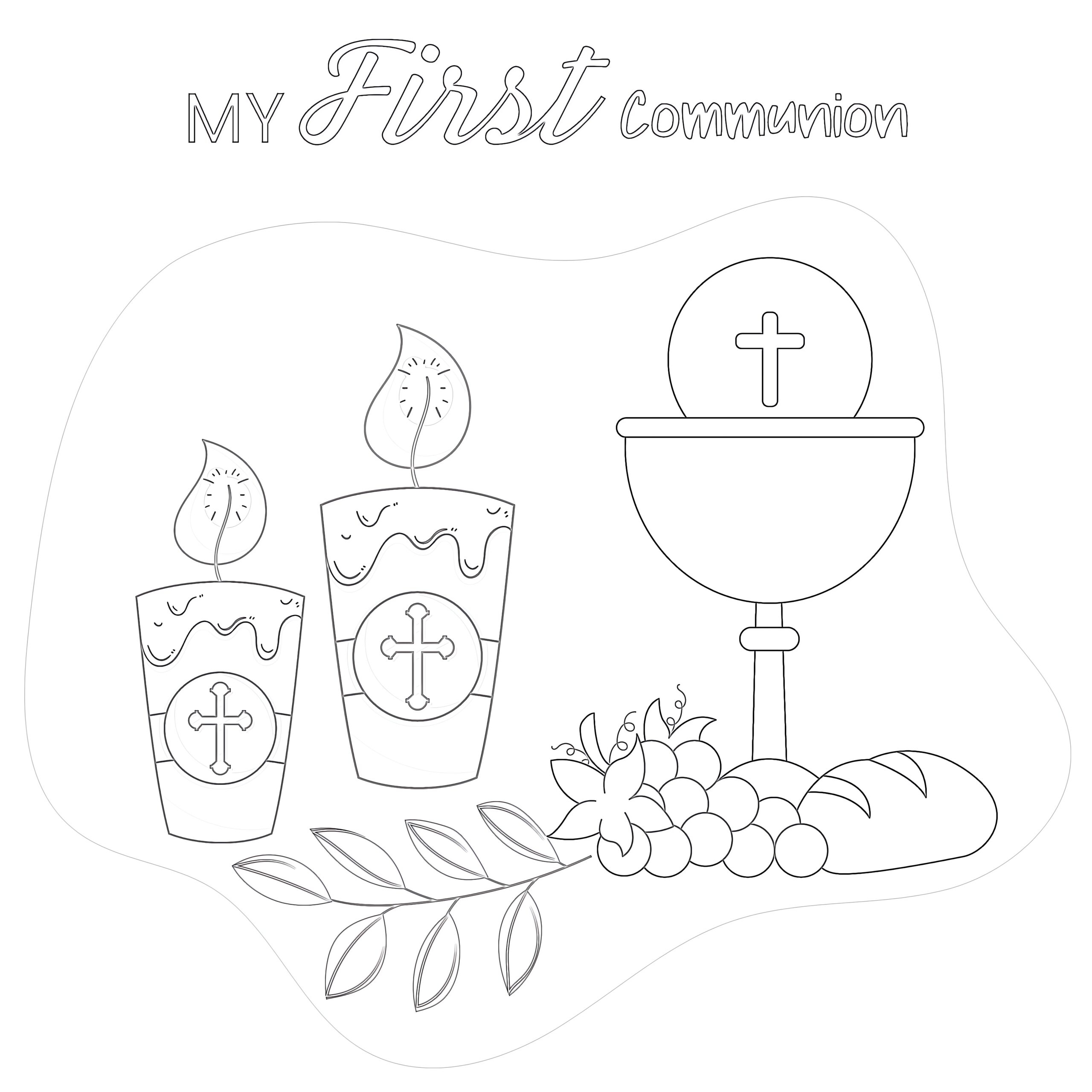 First Communion Coloring Page Coloring Pages Mimi Panda First Communion Coloring Page Coloring Pages Mimi Panda