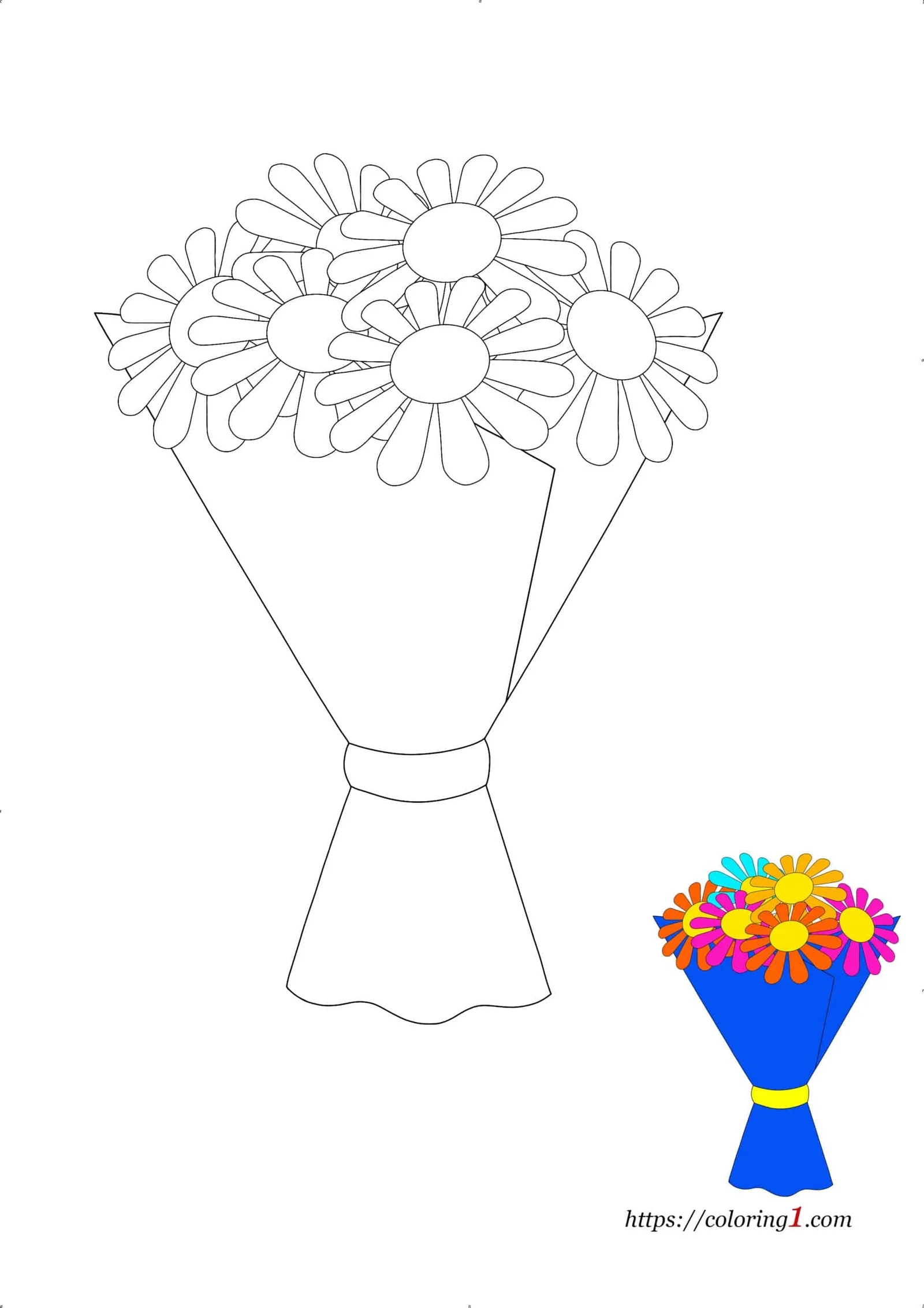 Free Printable Flower Bouquet Coloring Pages