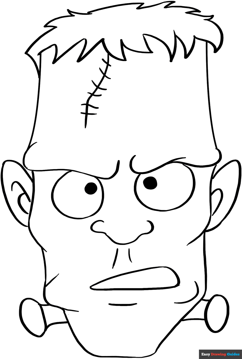 Frankenstein Monster Coloring Page Easy Drawing Guides Frankenstein Monster Coloring Page Easy Drawing Guides