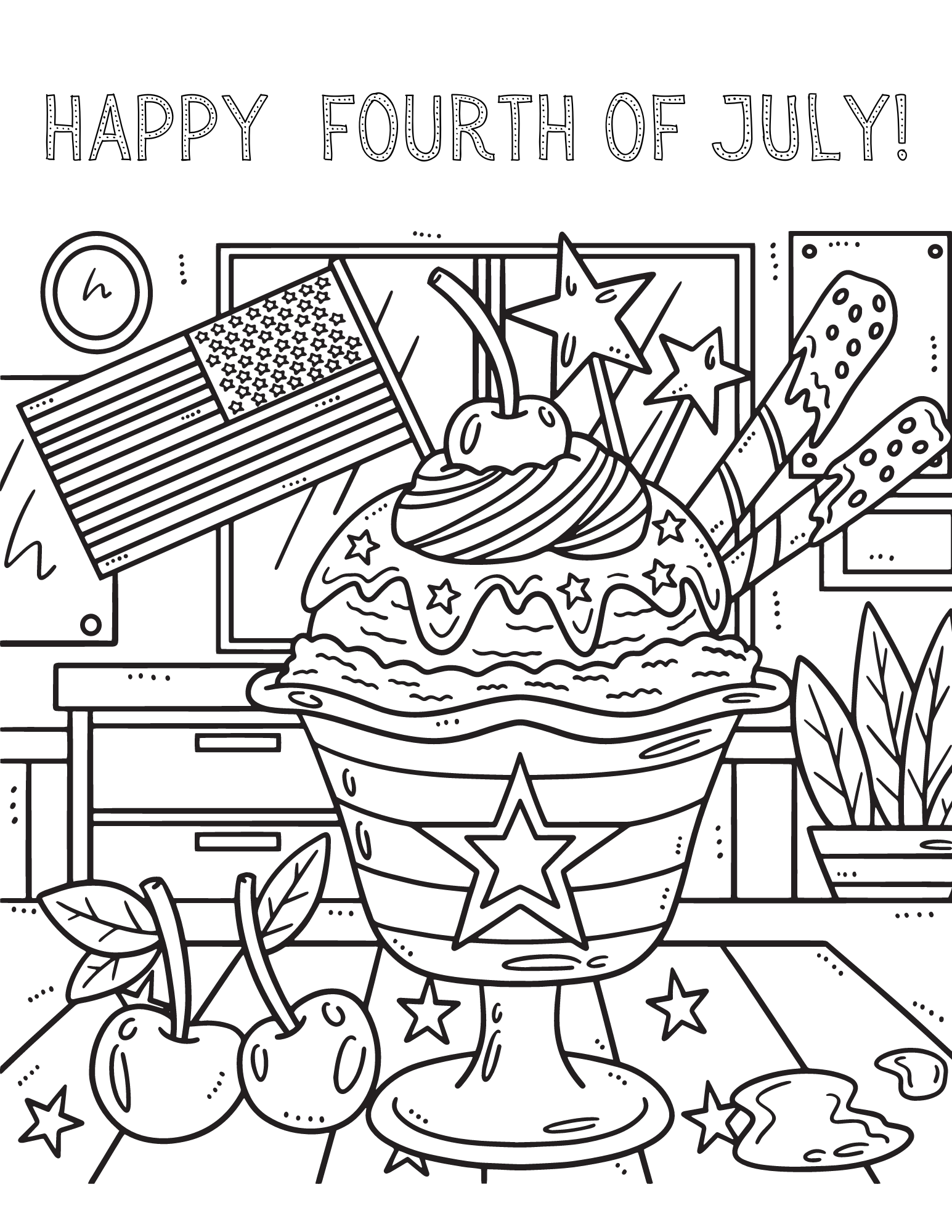 Free Printable July Coloring Pages Free Printable July Coloring Pages