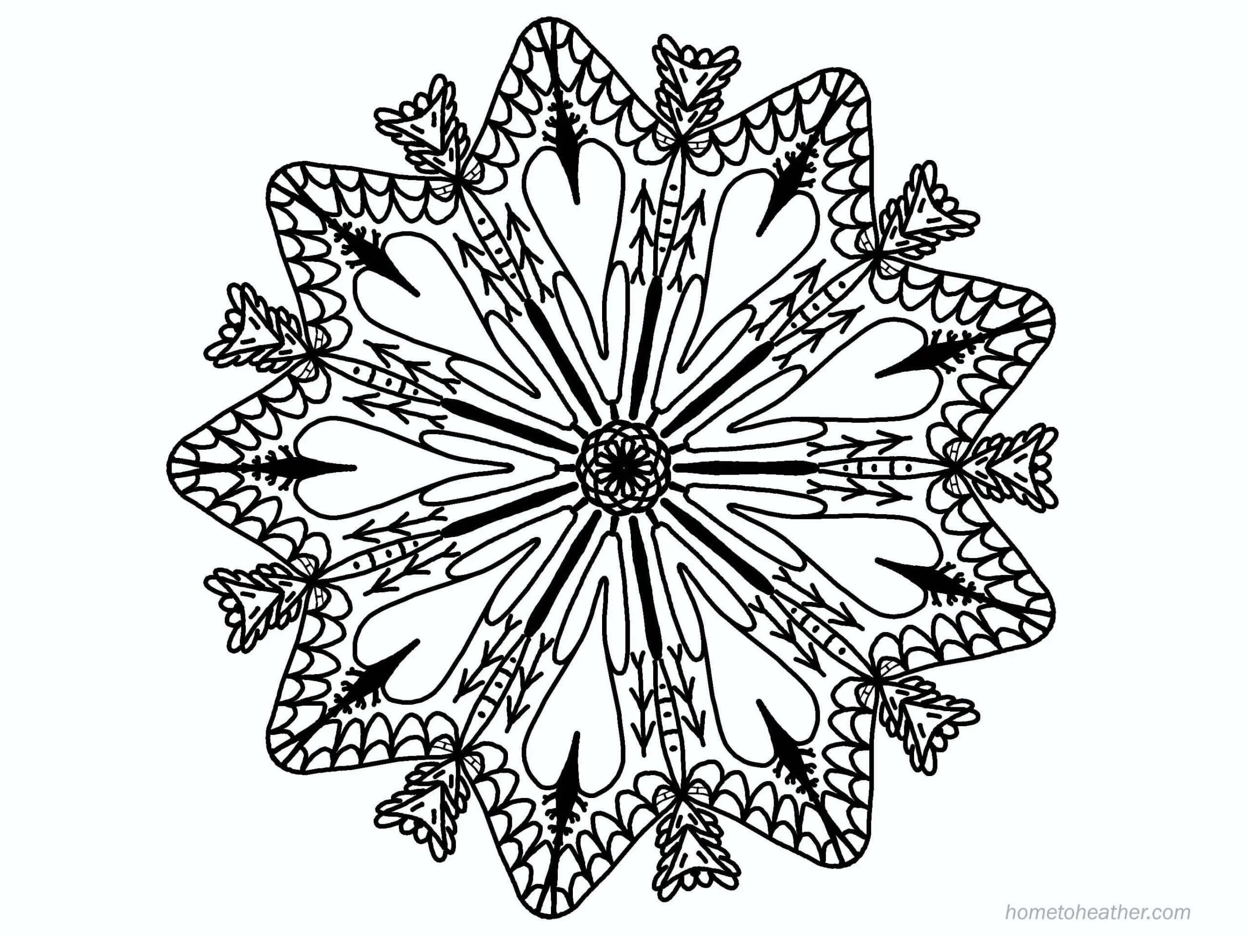 Free Adult Coloring Page Download Mandala