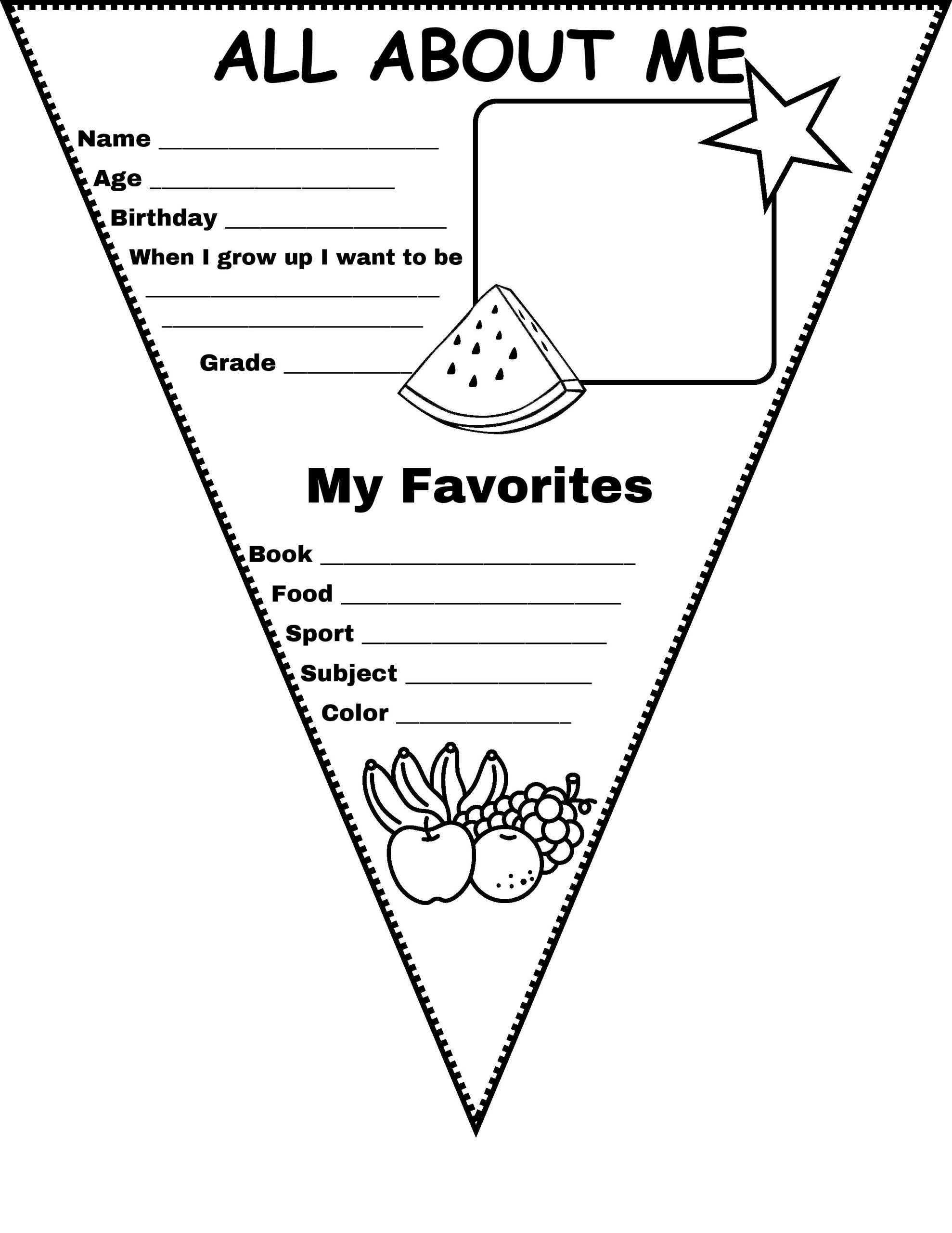All About Me Coloring Pages Free All About Me Coloring Pages Free