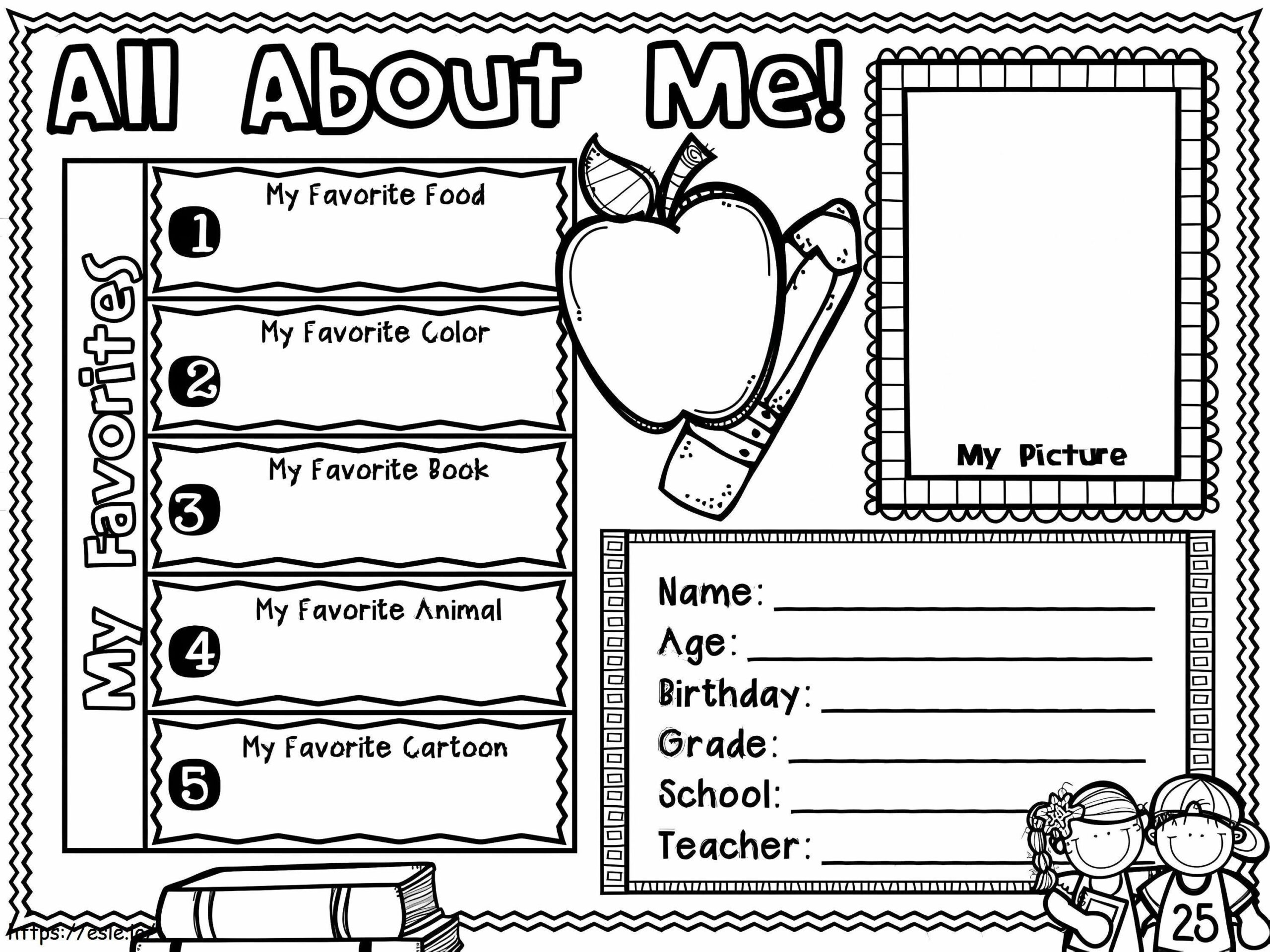 Free All About Me To Print Coloring Page Free All About Me To Print Coloring Page