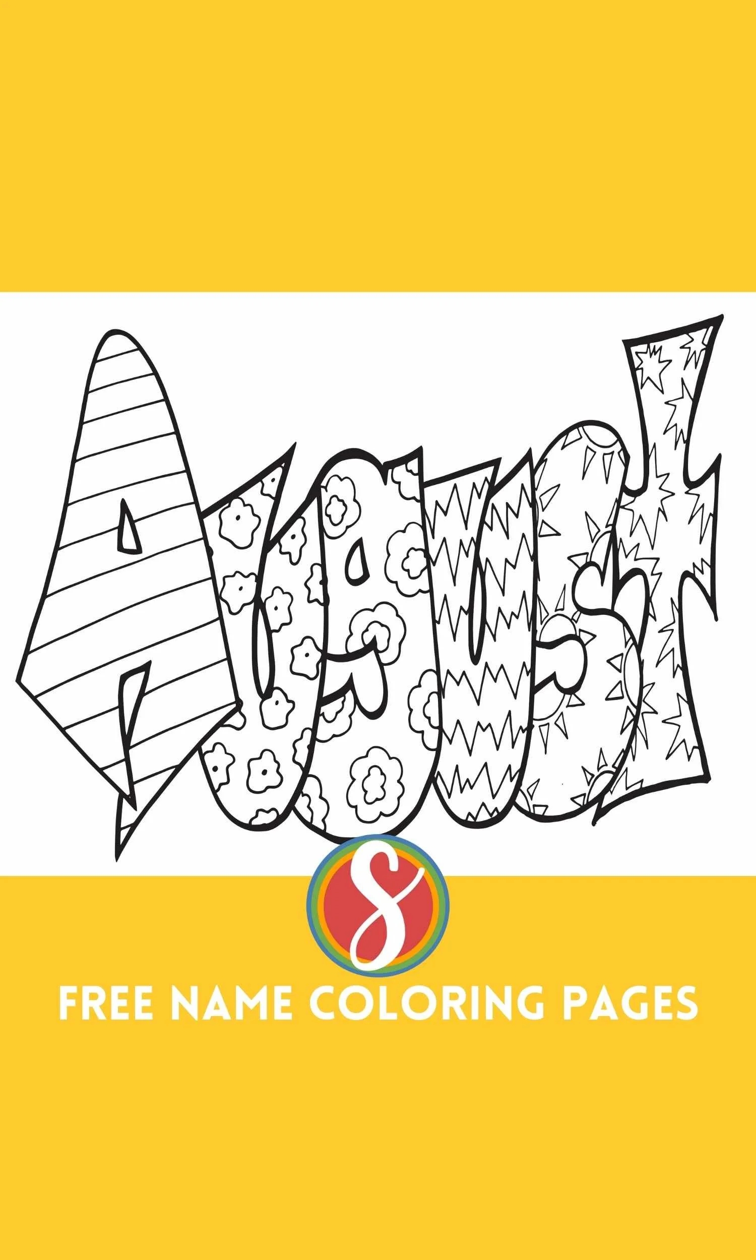Free August Coloring Page Stevie Doodles