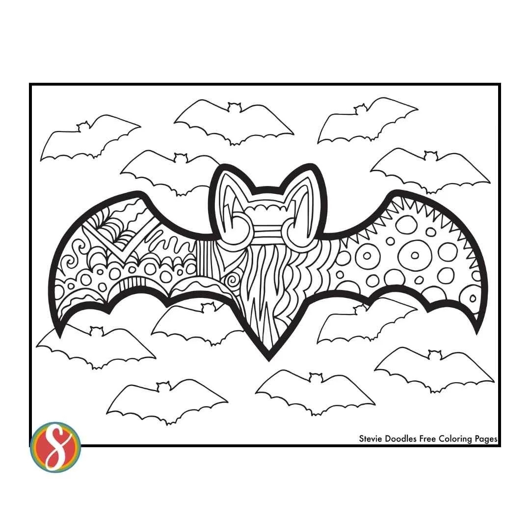 Free Bat Coloring Pages Stevie Doodles Free Bat Coloring Pages Stevie Doodles
