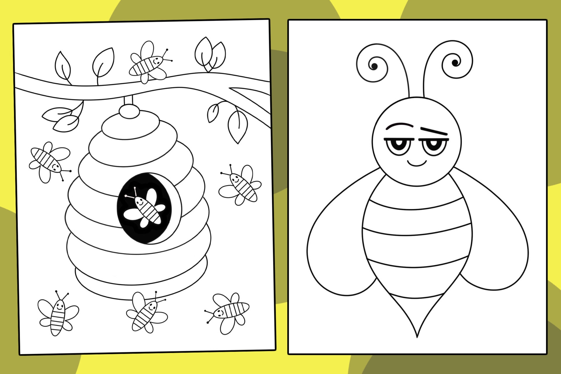 Free Printable Bee Coloring Pages Free Printable Bee Coloring Pages