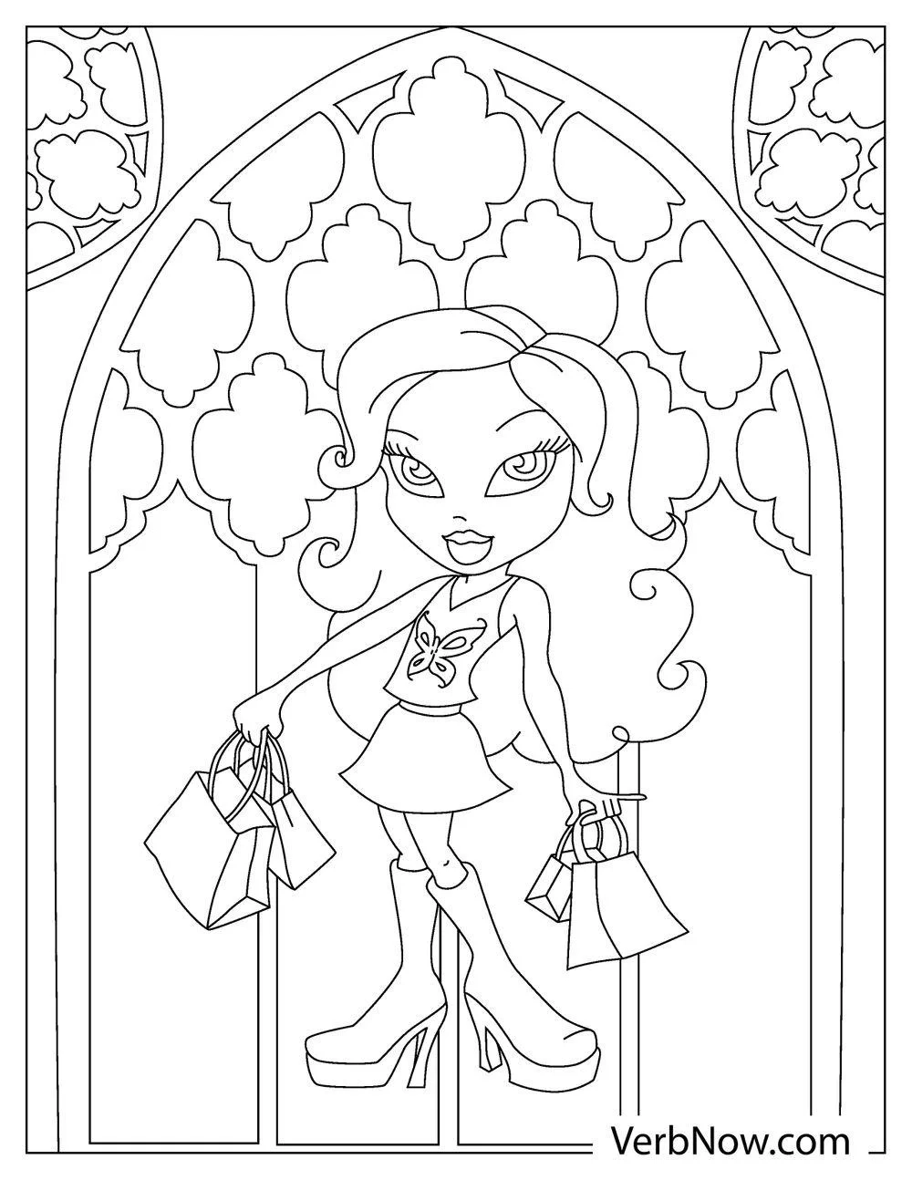 Free BRATZ DOLL Coloring Pages For Download Printable PDF 